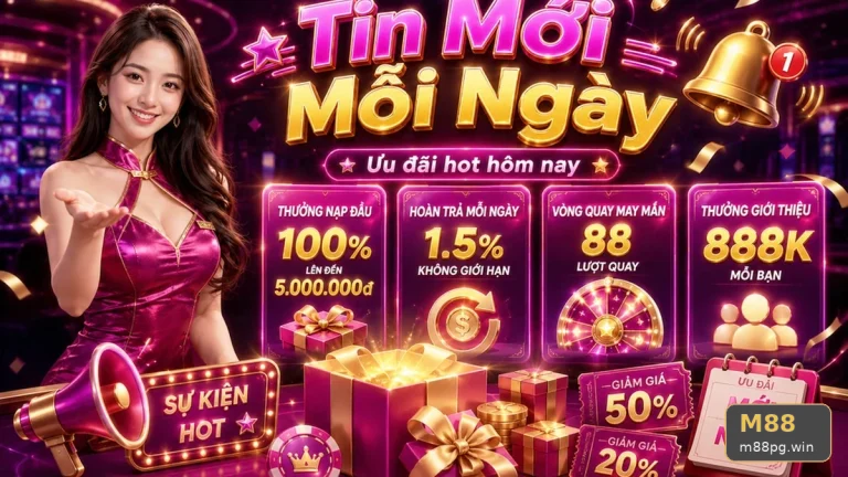 Lướt nhanh banner ưu đãi M88 dễ bỏ lỡ dòng chữ nhỏ về điều kiện nhận thưởng